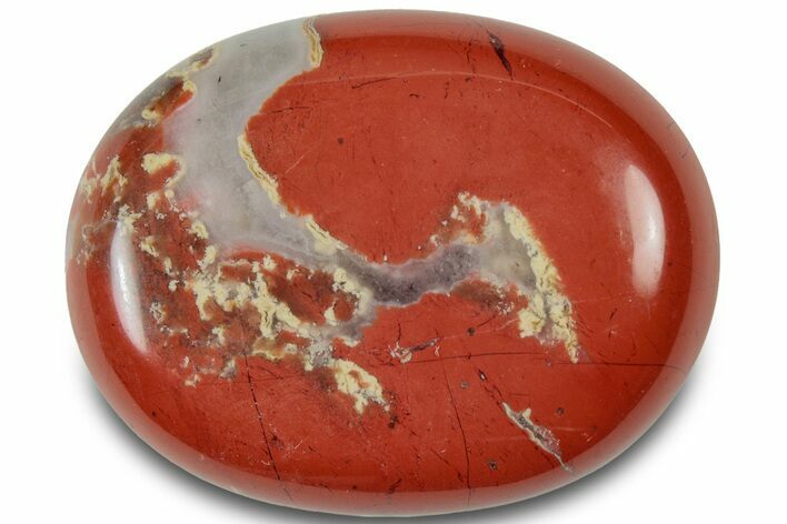 1.7" Polished Brecciated Red Jasper Pocket Stone  - Photo 1